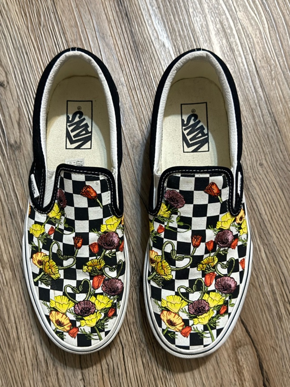 Vans floral Checkerboard Slip-On Sneakers